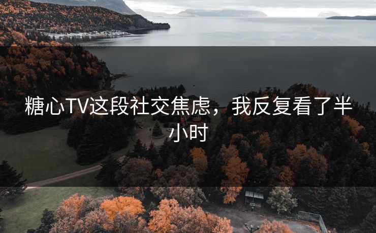 糖心TV这段社交焦虑，我反复看了半小时